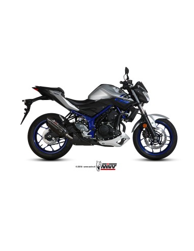MIVV SLIP-ON SUONO BLACK CON TAPA CARBONO YAMAHA MT-03 2016-24