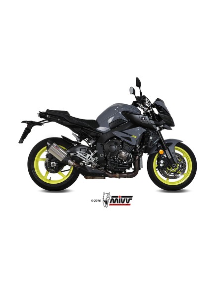 MIVV SLIP-ON SUONO ST. STEEL CON TAPA CARBONO YAMAHA MT-10 / FZ-10 2016-22