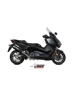 MIVV FULL SYSTEM 2X1 SPEED EDGE BLACK YAMAHA T-MAX 530 2017-19