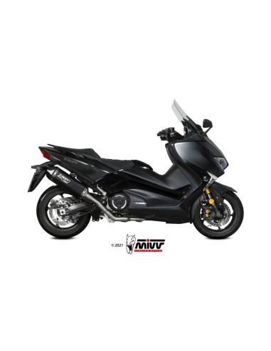 MIVV FULL SYSTEM 2X1 SPEED EDGE BLACK YAMAHA T-MAX 530 2017-19