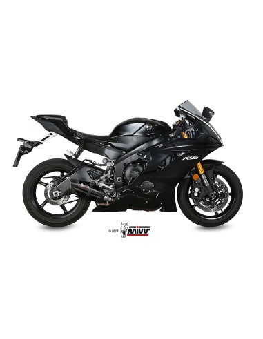MIVV SLIP-ON SUONO BLACK CON TAPA CARBONO YAMAHA YZF 600 R6 2017-23