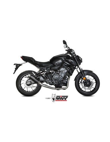 MIVV FULL SYSTEM 2X1 GP PRO BLACK YAMAHA MT-07 / FZ-07 2021-24