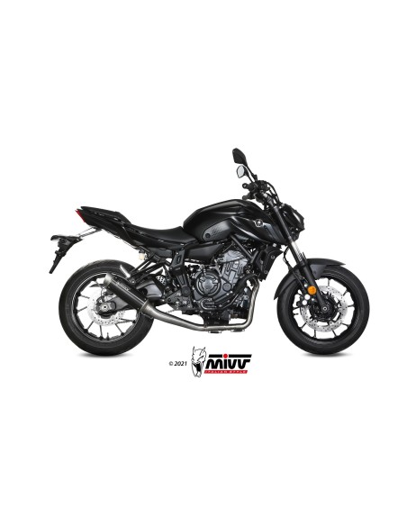 MIVV FULL SYSTEM 2X1 GP PRO BLACK YAMAHA MT-07 / FZ-07 2021-24