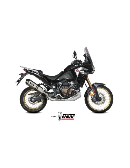 MIVV SLIP-ON SPEED EDGE ST. STEEL CON TAPA CARBONO HONDA CRF 1100 L AFRICA TWIN 2020-23