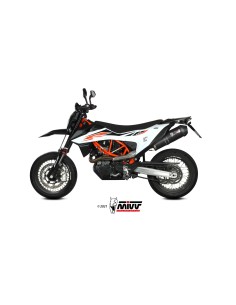 MIVV SLIP-ON OVAL BLACK CON TAPA CARBONO KTM 690 SMC R 2020-24