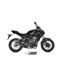 MIVV FULL SYSTEM 2X1 DELTA RACE BLACK YAMAHA MT-07 / FZ-07 2021-24
