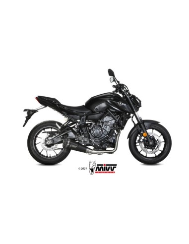 MIVV FULL SYSTEM 2X1 DELTA RACE BLACK YAMAHA MT-07 / FZ-07 2021-24