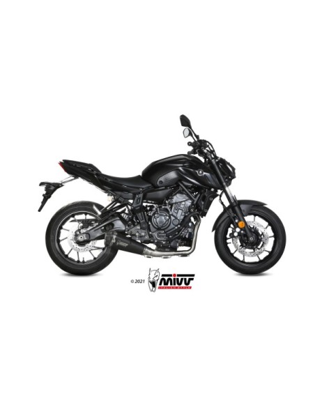 MIVV FULL SYSTEM 2X1 DELTA RACE BLACK YAMAHA MT-07 / FZ-07 2021-24