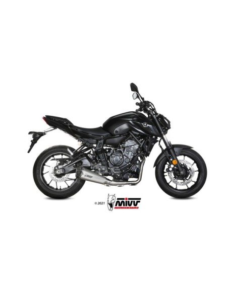 MIVV FULL SYSTEM 2X1 DELTA RACE ST. STEEL YAMAHA MT-07 / FZ-07 2021-24