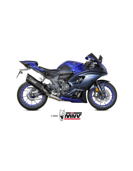 MIVV FULL SYSTEM 2X1 SR-1 BLACK TITANIUM YAMAHA YZF R7 2022-24