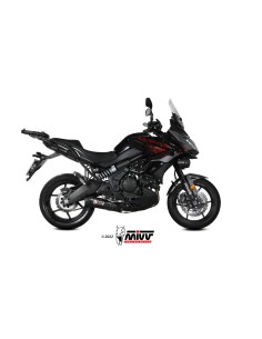 MIVV FULL SYSTEM 2X1 OVAL CARBONO CON TAPA CARBONO KAWASAKI VERSYS 650 2021-23
