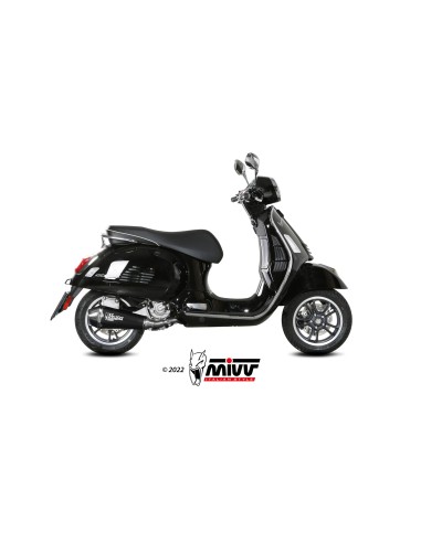 MIVV SLIP-ON DELTA RACE BLACK PIAGGIO VESPA GTS 300 2021-24