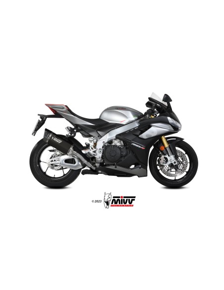 MIVV SLIP-ON SR-1 BLACK TITANIUM APRILIA RSV4 / TUONO V4 1100 2021-24