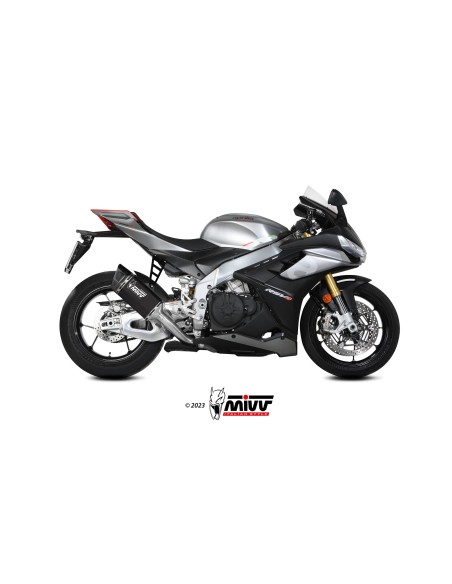 MIVV SLIP-ON SR-1 BLACK TITANIUM APRILIA RSV4 / TUONO V4 1100 2021-24