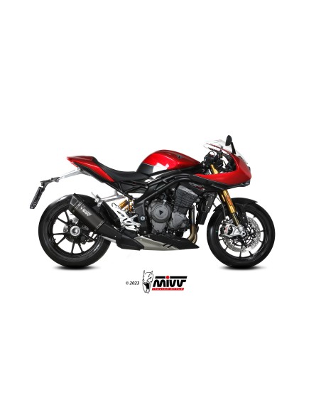 MIVV SLIP-ON SR-1 BLACK TITANIUM TRIUMPH SPEED TRIPLE 1200 RR / RS 2021-24