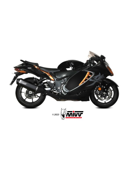 MIVV 2 SLIP-ON SPEED EDGE BLACK TITANIUM SUZUKI GSX-R 1300 HAYABUSA 2021-24