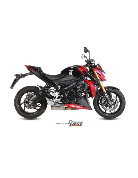 MIVV SLIP-ON DOUBLE GUN BLACK SUZUKI GSX-S 1000 / 1000 F 2015-20