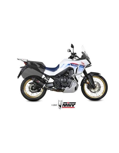 MIVV SLIP-ON OVAL BLACK HONDA XL750 TRANSALP  2023-24