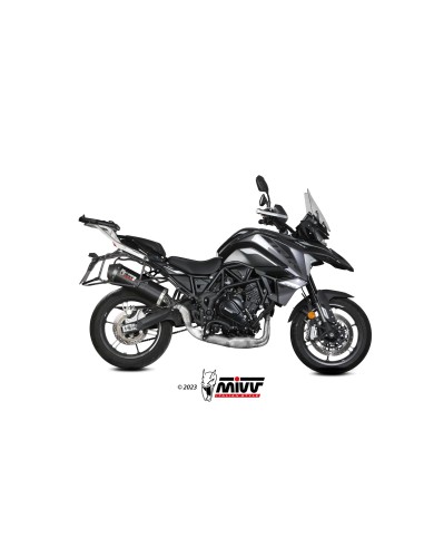 MIVV SLIP-ON OVAL CARBONO CON TAPA CARBONO BENELLI TRK 702 / X 2023-24