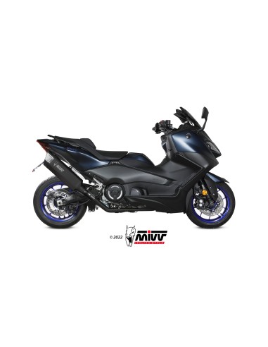 MIVV FULL SYSTEM 2X1 SR-1 BLACK YAMAHA T-MAX 560 2022-24 (COLECTOR NEGRO)