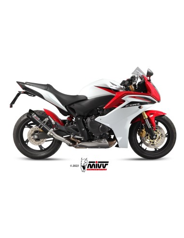 MIVV SLIP-ON GP BLACK CON TAPA CARBONO HONDA CBR 600 F 2011-13 / HORNET 600 2007-13