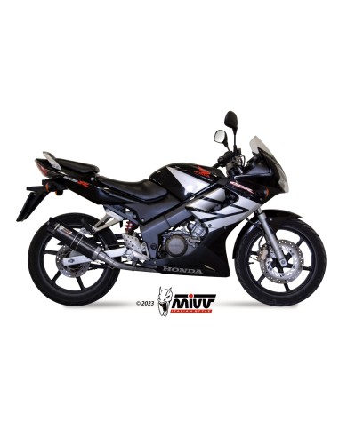 MIVV FULL SYSTEM 1X1 GP BLACK CON TAPA CARBONO HONDA CBR 125 R 2004-10