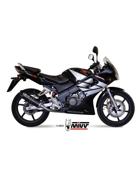MIVV FULL SYSTEM 1X1 GP BLACK CON TAPA CARBONO HONDA CBR 125 R 2004-10