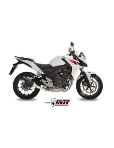MIVV SLIP-ON GP BLACK CON TAPA CARBONO HONDA CB 500 F/X / CBR 500 R 2013-15