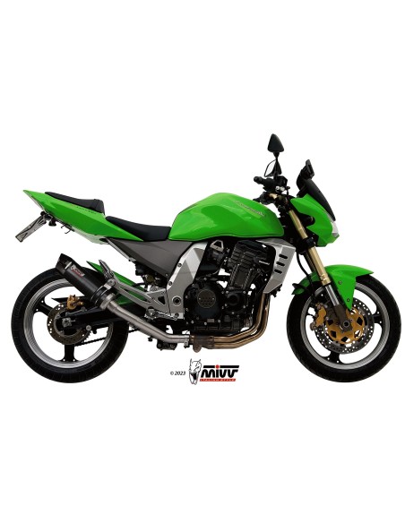 MIVV 2 SLIP-ON GP CARBON CON TAPA CARBONO KAWASAKI Z1000 2003-06