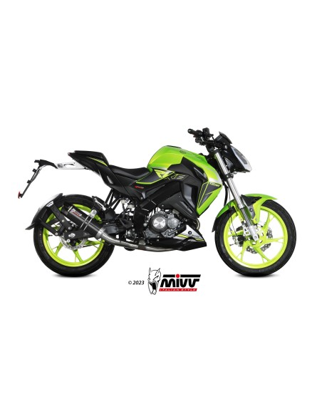 MIVV FULL SYSTEM 1X1 GP BLACK CON TAPA CARBONO KEEWAY RKF 125 2021-24