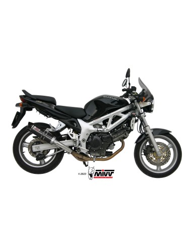 MIVV SLIP-ON GP BLACK CON TAPA CARBONO SUZUKI SV 650 1999-02