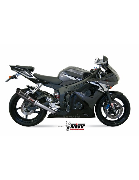 MIVV SLIP-ON GP CARBON CON TAPA CARBONO YAMAHA YZF 600 R6 2003-05