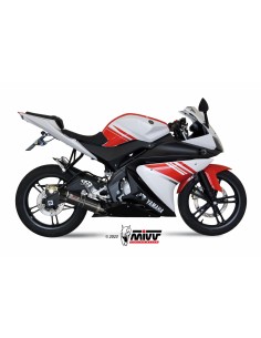 MIVV FULL SYSTEM 1X1 GP BLACK CON TAPA CARBONO YAMAHA YZF R125 2008-13