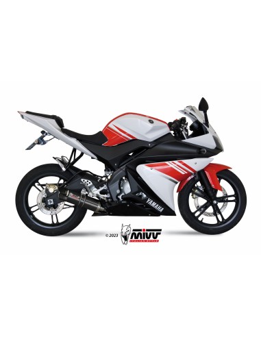 MIVV FULL SYSTEM 1X1 GP BLACK CON TAPA CARBONO YAMAHA YZF R125 2008-13