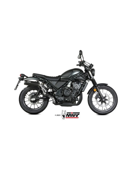 MIVV SLIP-ON HR-1 BLACK CON TAPA EN CARBONO HONDA CL 500 2023-24