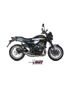 MIVV SLIP-ON HR-1 BLACK CON TAPA EN CARBONO KAWASAKI Z900 RS 2018-24