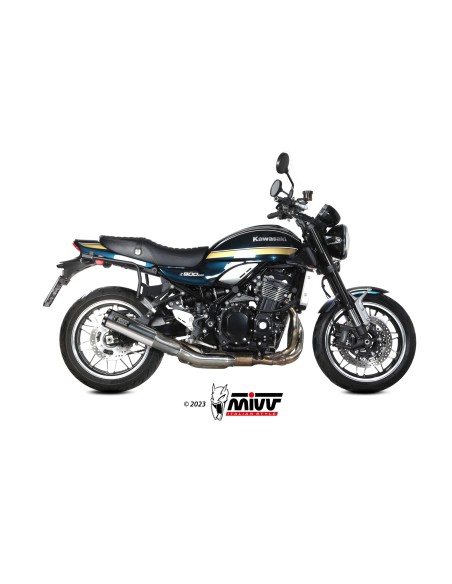 MIVV SLIP-ON HR-1 POLISHED ST. STEEL KAWASAKI Z900 RS 2018-24