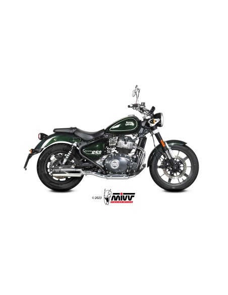 MIVV 2 SLIP-ON HR-1 POLISHED ST. STEEL ROYAL ENFIELD SUPER METEOR 650 2023-24