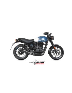 MIVV SLIP-ON HR-1 BLACK CON TAPA EN CARBONO ROYAL ENFIELD HNTR 350 2022-24