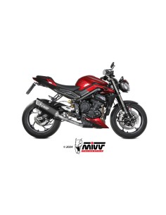 MIVV FULL SYSTEM 3X1 SR-1 BLACK TITANIUM TRIUMPH STREET TRIPLE 765 R / RS 2023-24