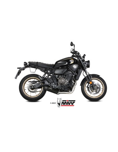 MIVV FULL SYSTEM 2X1 HR-1 BLACK CON TAPA EN CARBONO LARGA YAMAHA XSR 700 2021-24