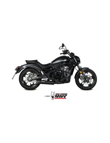 MIVV FULL SYSTEM 2X1 HR-1 BLACK CON TAPA DE CARBONO KAWASAKI VULCAN S 2017-23