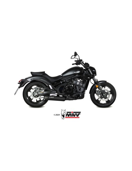 MIVV FULL SYSTEM 2X1 HR-1 BLACK CON TAPA DE CARBONO KAWASAKI VULCAN S 2017-23