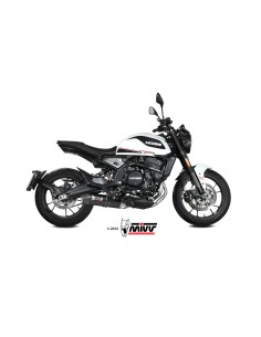 MIVV SLIP-ON OVAL BLACK CON TAPA CARBONO MOTO MORINI SEIEMMEZZO STR 2022-24