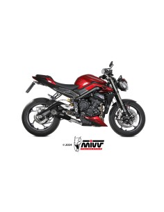 MIVV FULL SYSTEM 3X1 X-M5 BLACK TRIUMPH STREET TRIPLE 765 R / RS 2023-24