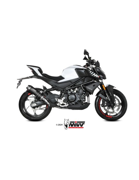 MIVV SLIP-ON AK-1 BLACK CON TAPA DE CARBONO CF MOTO 450NK 2022-24