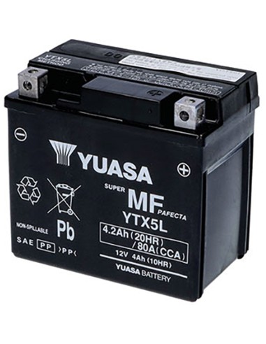 BATERIA YUASA YTX5L-WC PRECARGADA