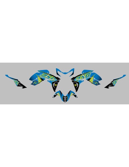 KIT DECO UP MAXIMIZE AZUL-AMARILLO SUZUKI GSR750 