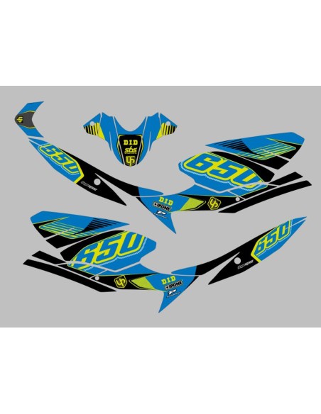 KIT DECO UP MAXIMIZE AZUL-AMARILLO SUZUKI SV650 