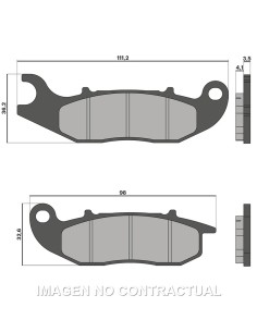 PASTILLA FRENO MALOSSI BRAKE PADS DELANTERA PIAGGIO MEDLEY 
